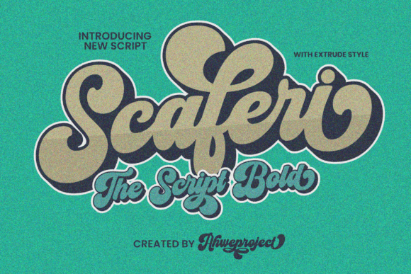 Scaferi: A Retro Script for Bold Designs