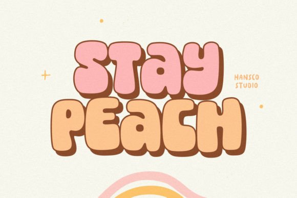 Stay Peach: Bold Retro Serif for Modern Design